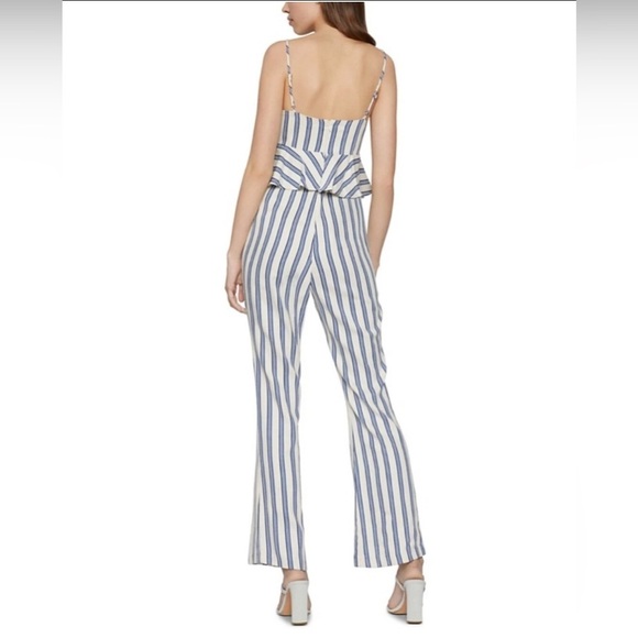 BCBGENERATION Striped Blue and White Jumpsuit Size 8 - Picture 7 of 13
